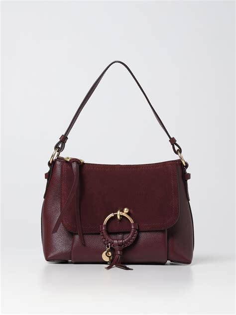 Women's Leather See by Chloe Burgundy Products + FREE 